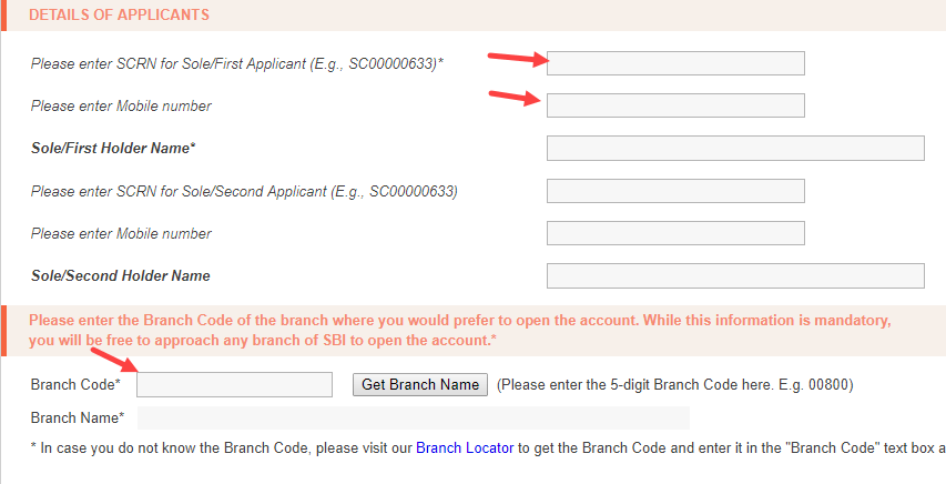 SBI apply Small and basic saving account