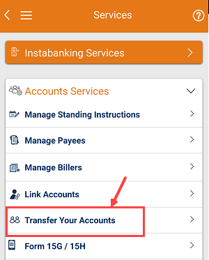 Transfer ICICI Account to another branch