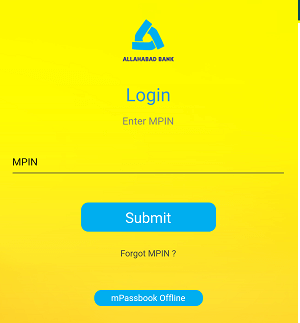 allahabad bank mobile banking login