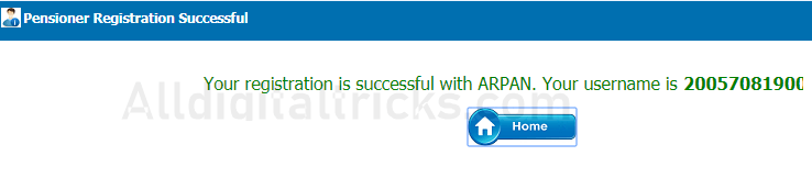 ARPAN railway pension registration