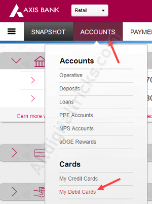 Axis Asap physical Debit Card apply