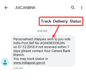Request Canara Bank ChequeBook Through SMS