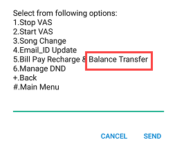 Vodafone Balance Transfer, Share Talk time, send Balance