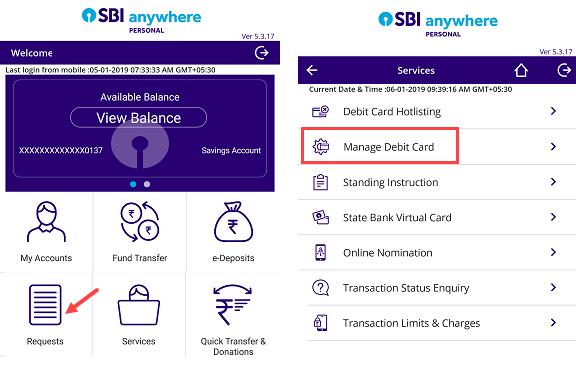 enable disable online eCommerce transaction SBI