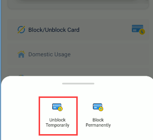 Block/Unblock Canara Bank Debit Card using Mobile Banking