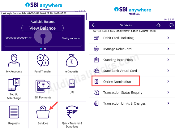 SBI Fixed Deposit - Add Nominee for SBI FD account Online