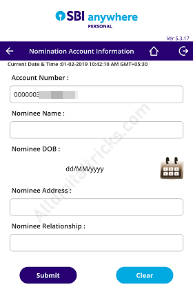 SBI Fixed Deposit - Add Nominee for SBI FD account Online