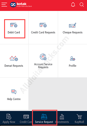  Permanent Block Kotak Bank Debit Card 