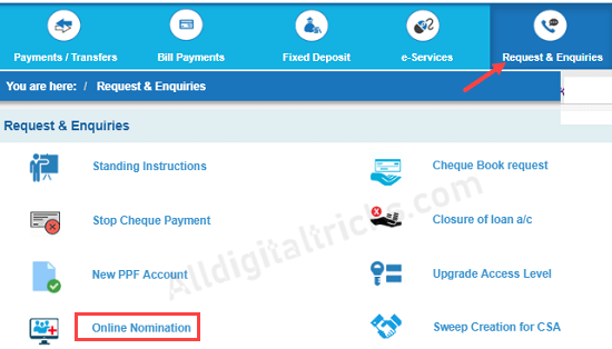 Cancel/Remove Nominee in SBI Online | Cancel Nomination