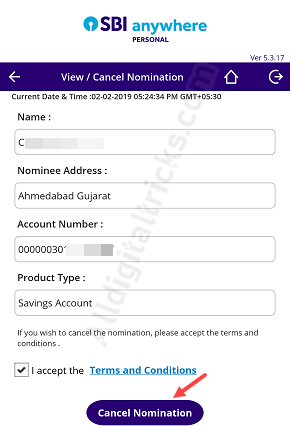 Cancel/Remove Nominee in SBI Online | Cancel Nomination