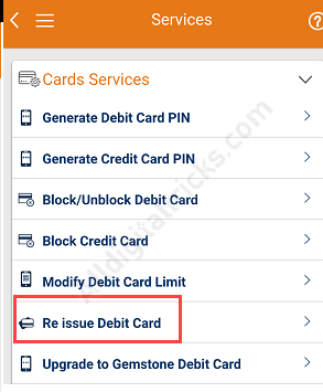 ICICI Reissue ATM Debit Card 