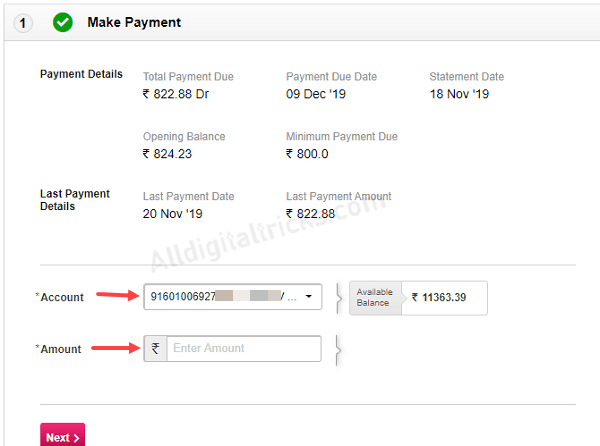Pay Axis Bank Credit Card Bill Online