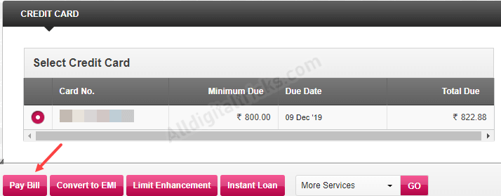 Pay Axis Bank Credit Card Bill Online