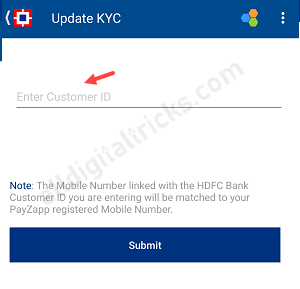 Complete PayZapp KYC using HDFC Bank Account