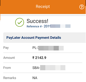 Pay ICICI PayLater Dues