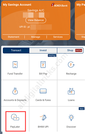 ICICI Pay Later - Pay Online/Offline Using UPI
