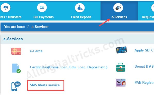 How To Register for SMS Alert Service in SBI Account Online