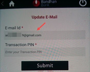 Bandhan Bank Email ID Update change register online