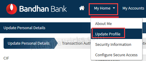 Bandhan Bank Email ID update change