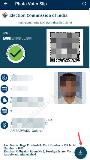 Digital Photo voter slip