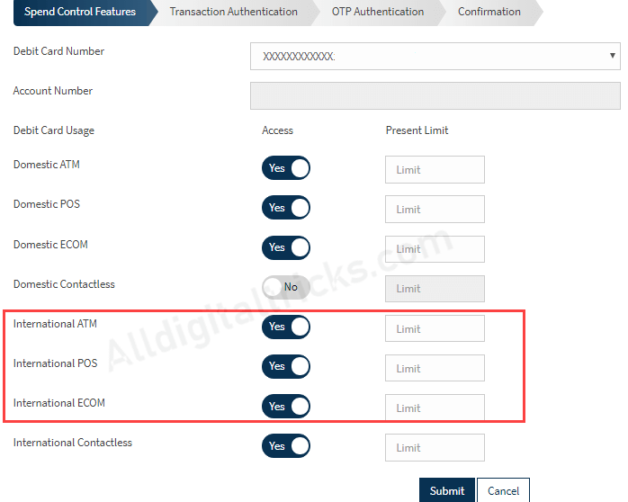 Activate Bandhan Bank Debit Card for International Transactions
