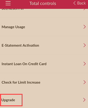 upgrade axis credit card