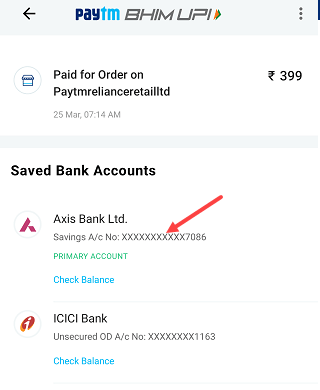 Remove bank account paytm