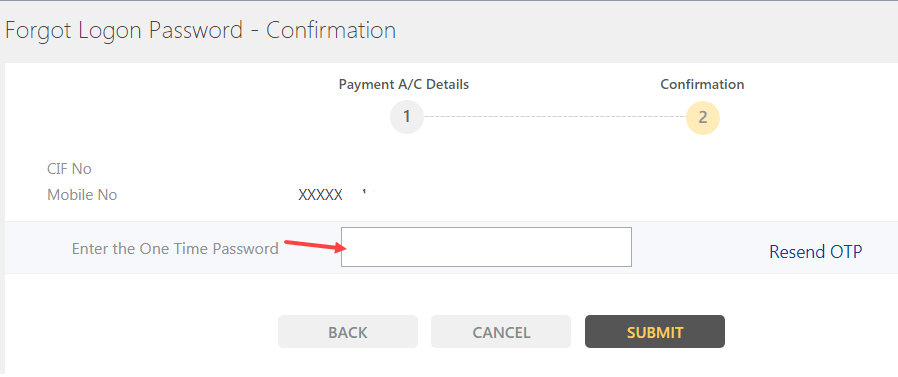 Indian Bank net banking login password reset