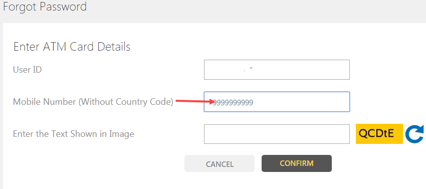 Indian Bank net banking login password reset
