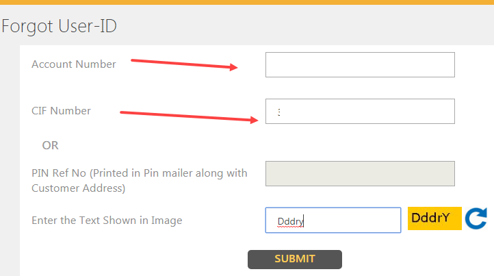 Indian Bank User ID recover change