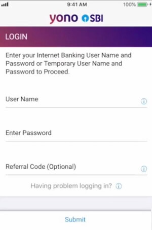 Register SBI YONO using ATM card