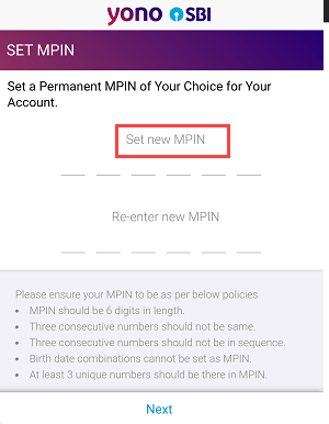 Register SBI YONO using ATM card