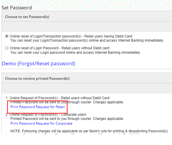 Reset Union Bank of India Net Banking Login Password