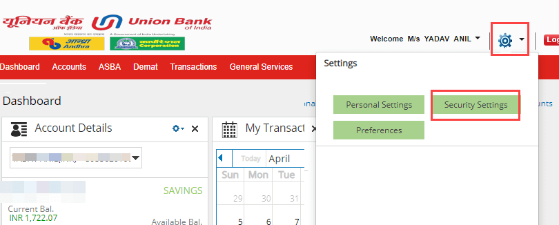 Union bank of India User ID