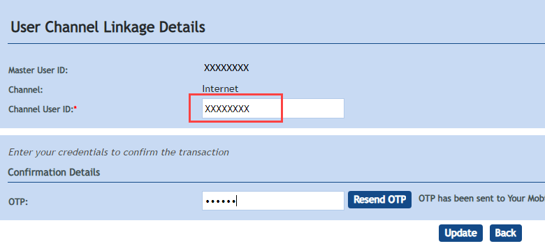 Vijaya Bank Internet Banking User ID