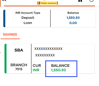 Check Syndicate Account Balance online