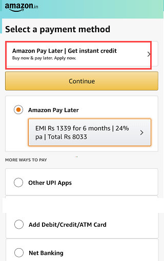 Amazon Pay Later