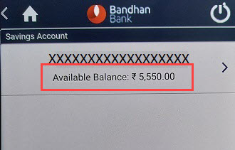 check bandhan bank account balance