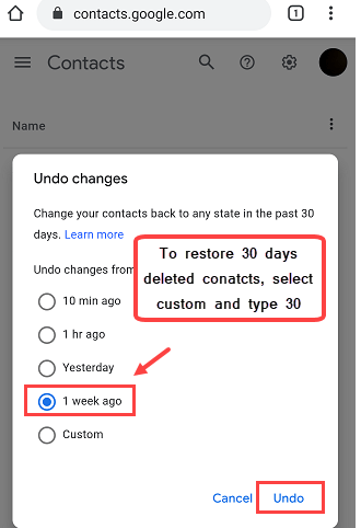Restore Deleted Contacts on Android Phone