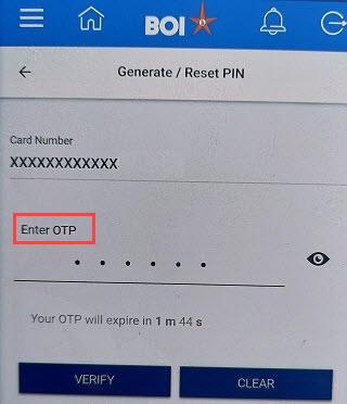 Bank of India ATM PIN Generation Online Through Mobile Banking