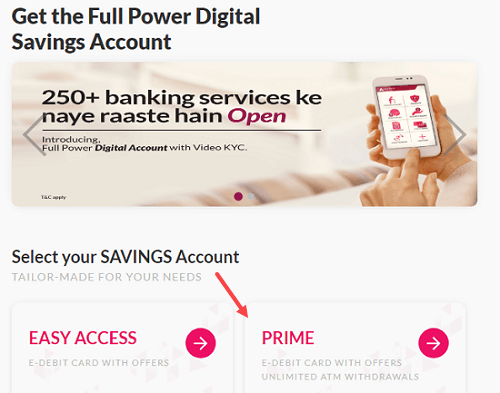 Axis Bank open account online