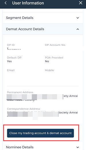 5paisa Demat account close online