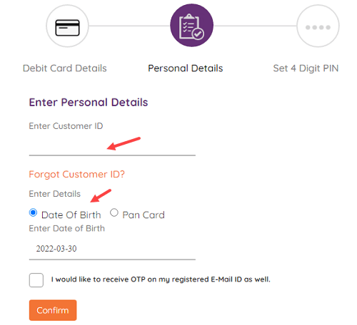 AU Small Finance Bank ATM PIN Online