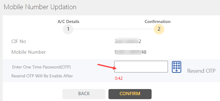 Update Indian Bank Registered Mobile Number Online