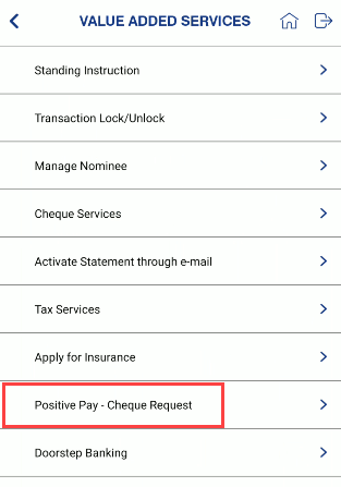 Indian Bank Positive Pay System