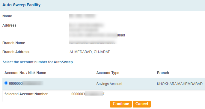 Auto Sweep SBI 