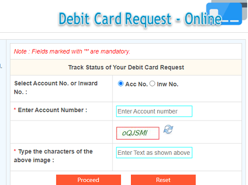 Track Canara Bank Debit Card Status Online