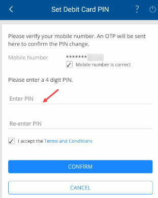 HDFC ATM PIN generation