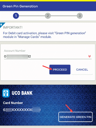 UCO Green PIN Generate