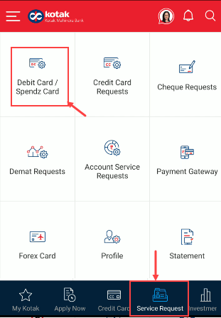 Kotak Bank Debit Card number CVV expiry date online check